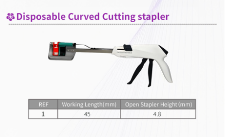 Disposable Curved Cutting stapler
