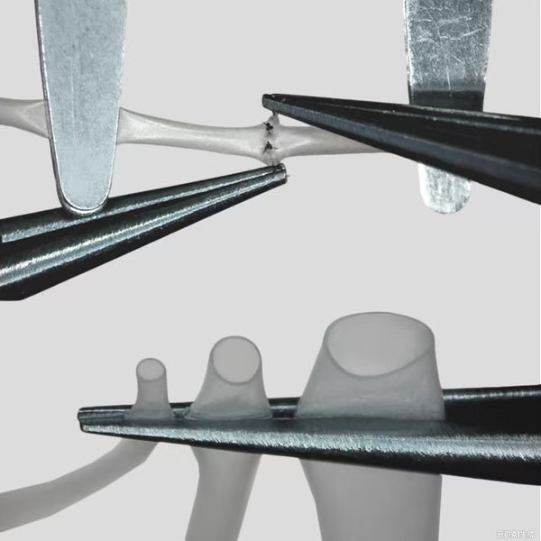 Simulated human blood vessel microsurgical anastomosis training simulates blood vessels with a minimum thickness of 0.5mm